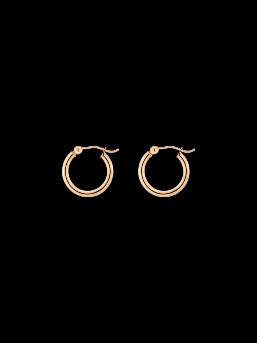 Aurate 2mm Gold Hoop Earrings - Classic Womens Jewelry
